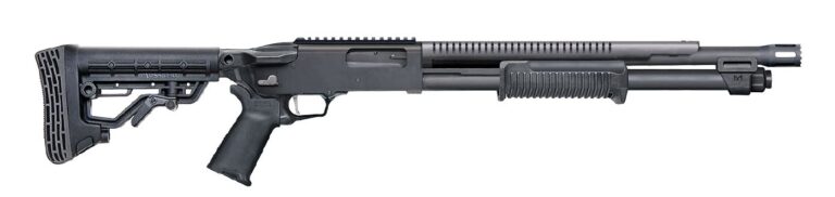 MOSSBERG 590R 12/18.5 6+1 BLK BREACHER