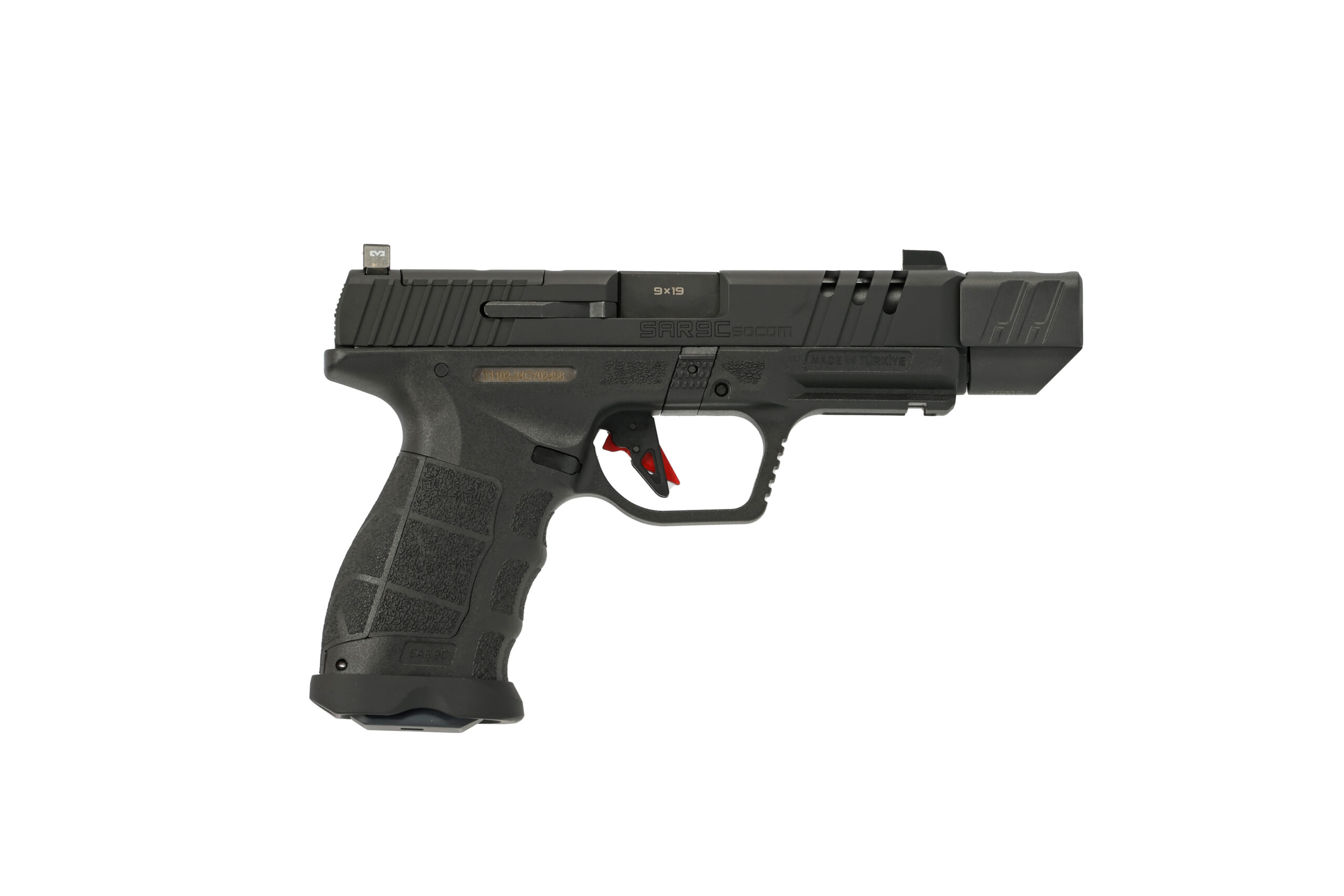 SAR FIREARMS SOCOM CPT COMP 9MM BLK 4.5" #