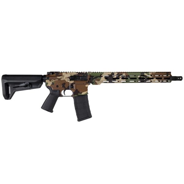 Shark Coast Tactical "M81 Woodland" Rifle 5.56mm 30rd Magazine 16" Barrel 15" MLOK Handguard